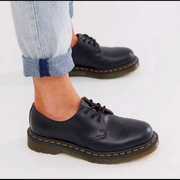 Dr. Martens vintage 1561 Oxford smooth black leather lace up sz mens UK 10 US 11 - Picture 14 of 16